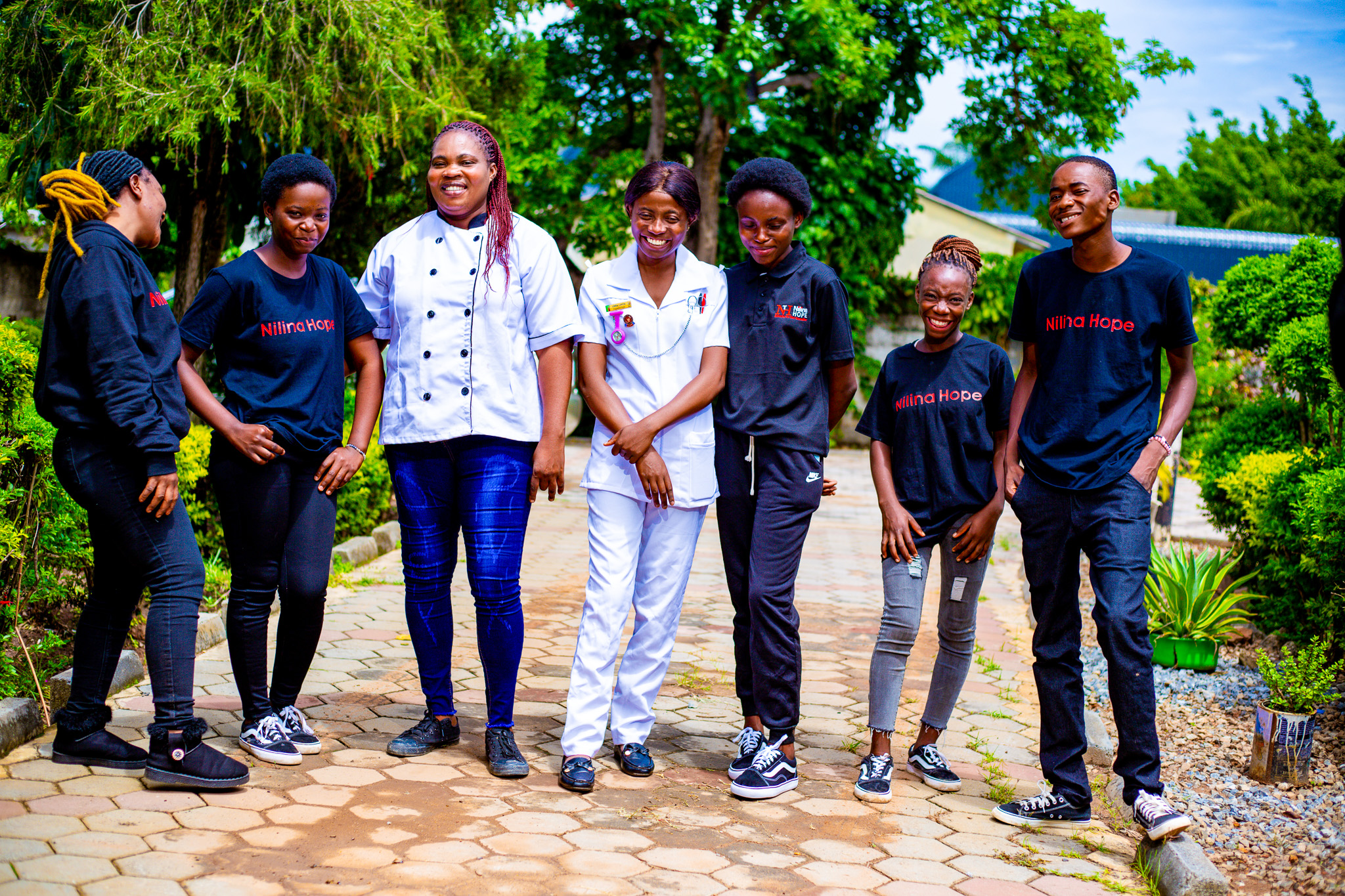 Nilina Hope team members with hospitality and healthcare mentors