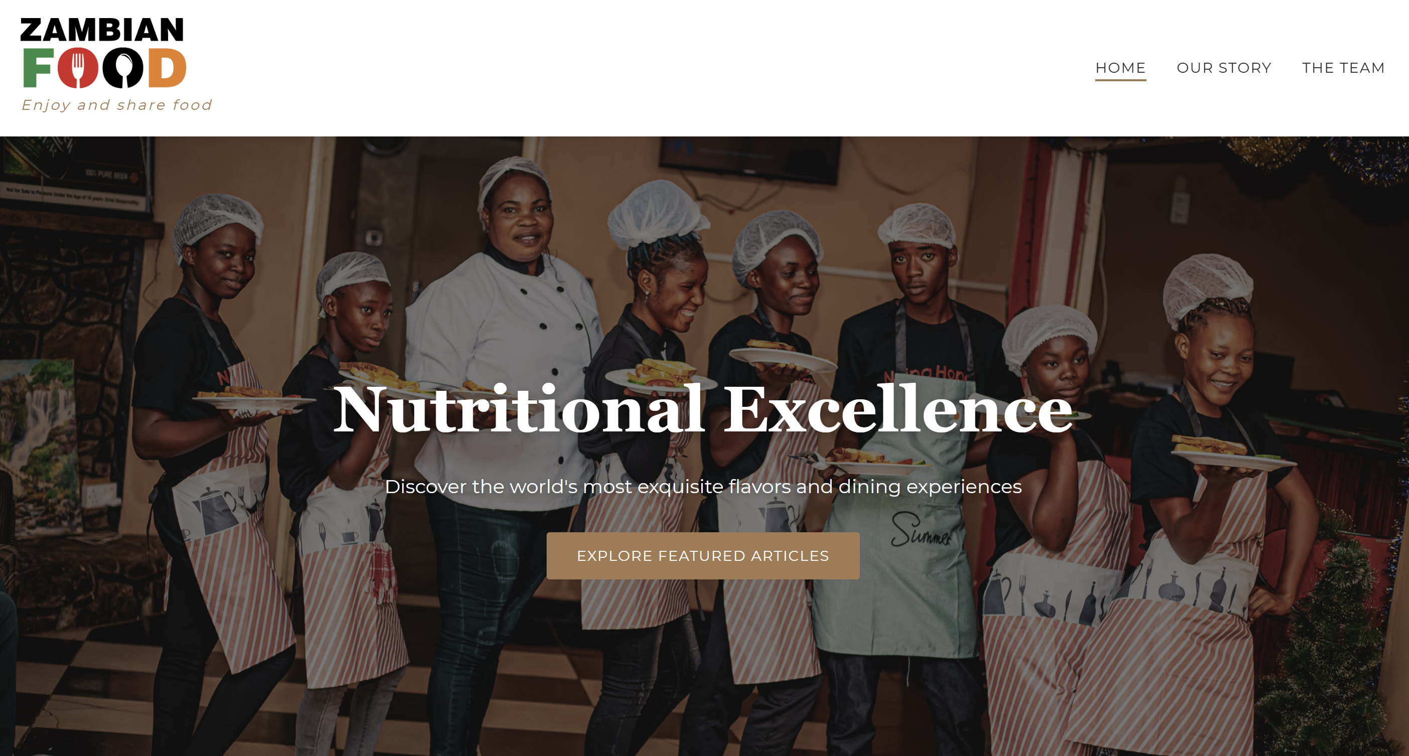 Zambian Food Magazine homepage